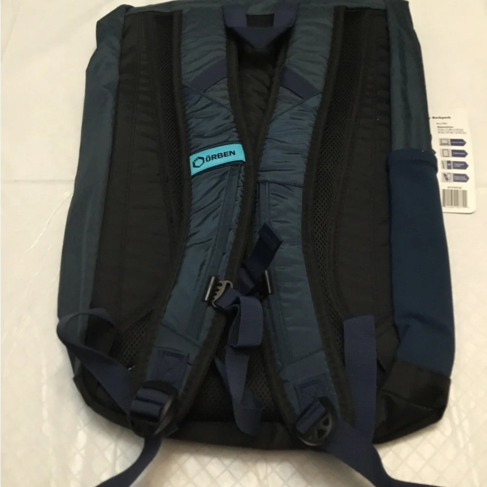 ORBEN Navy Travel Backpack with Teal Accent